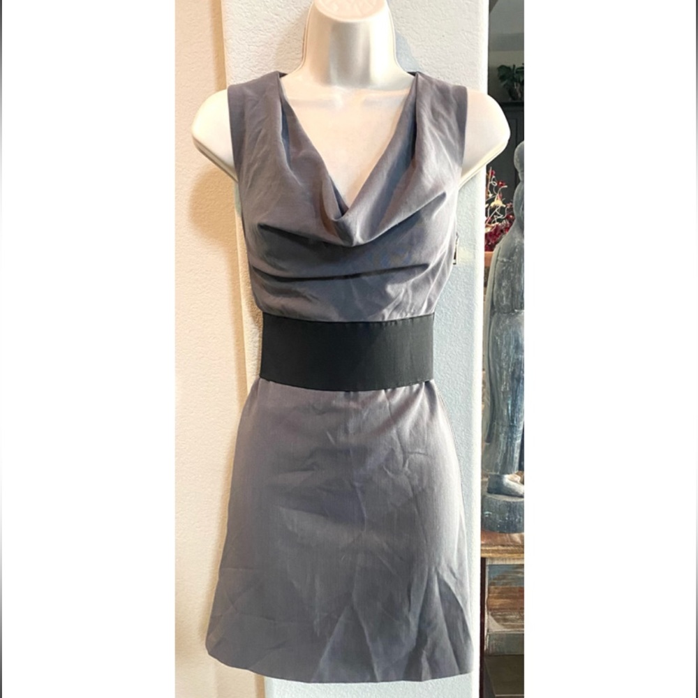 Like new made in Japan Rienda cowl neck side zip dress.
